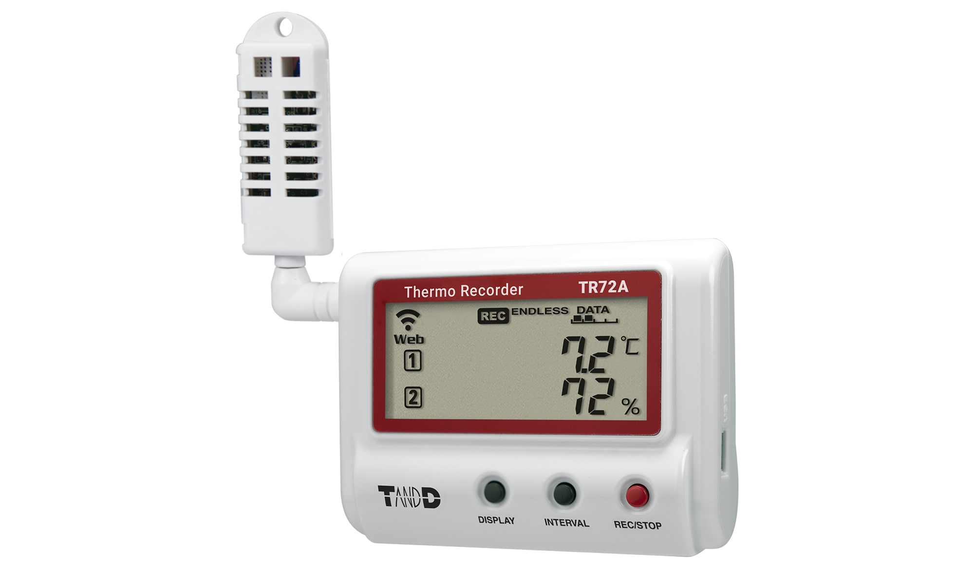 2-Channel Compact USB Temperature and Humidity Logger