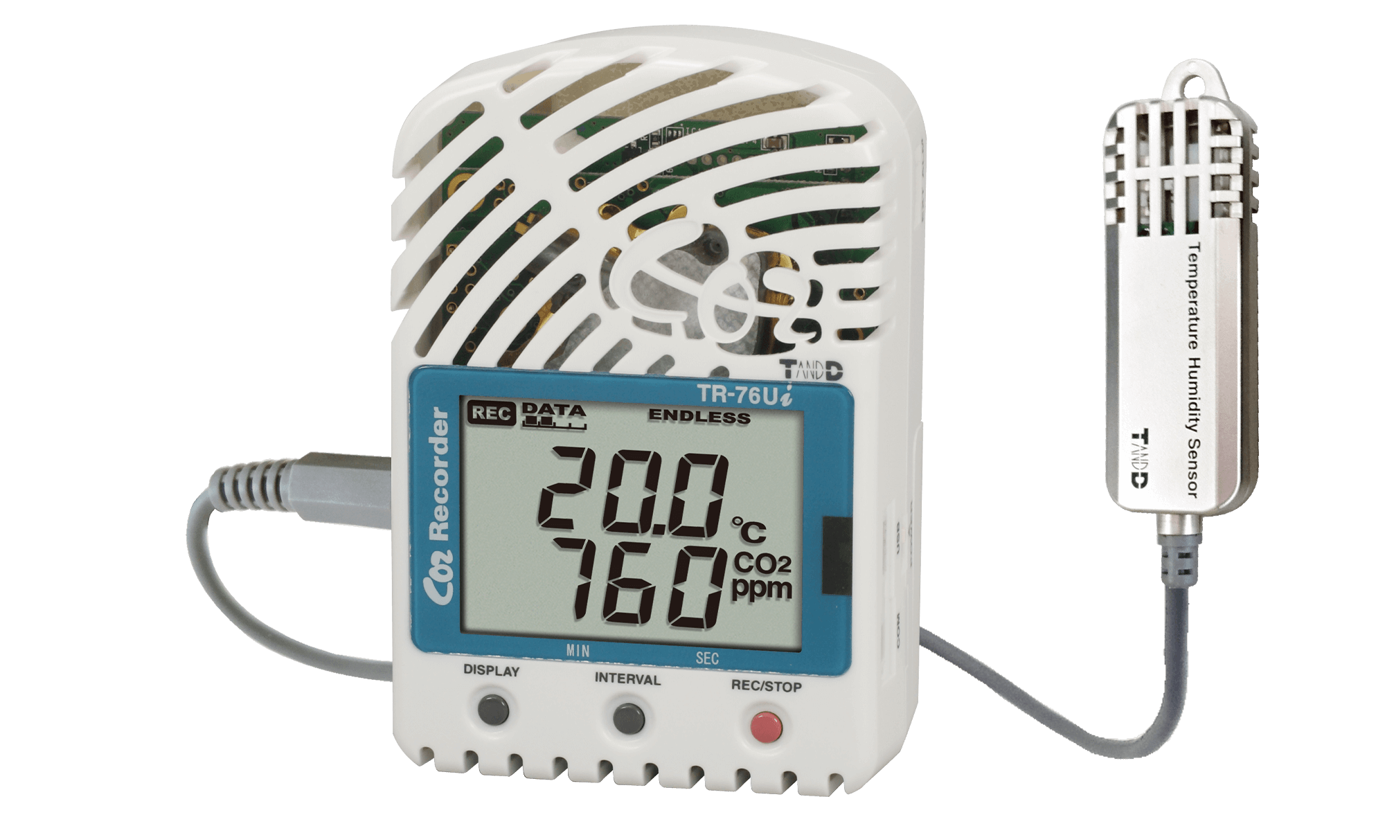 High-precision USB temperature sensor with relative humidity